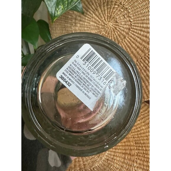 Textured Clear Glass Vase – 9” Tall, Flared Rim - Picture 9 of 11